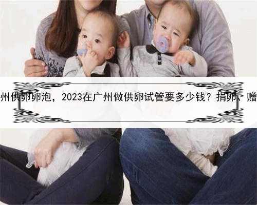 代孕中介那里比较好，广州供卵卵泡，2023在广州做供卵试管要多少钱？捐卵、